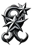 nautical star tattoo design idea