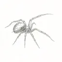a black widow spider tattoo design idea