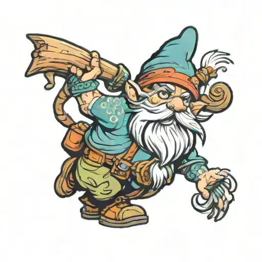 goofy gnome tattoo design idea