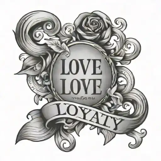 love "loyalty Out Values Everything symbolized tattoo design idea