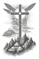 light rays coming tattoo design idea