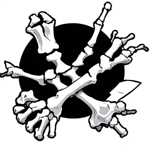 broken bone theory tattoo design idea