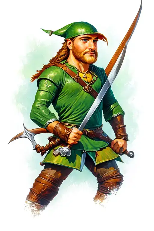 Alan a dale from Disney Robin Hood tattoo design idea