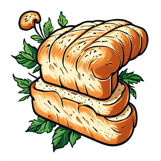 bread tattoo design idea