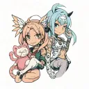 titi angie and evil tattoo design idea