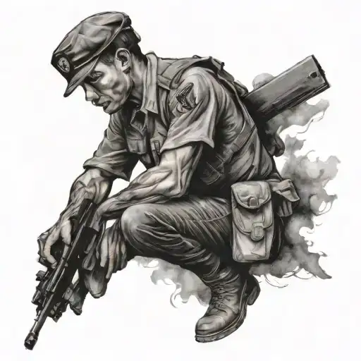 remember the fallen soldier tattoo design idea