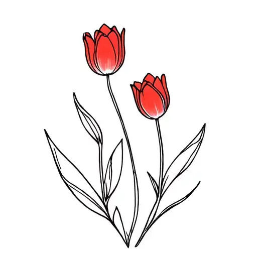 tulip and Gaara love tattoo design idea