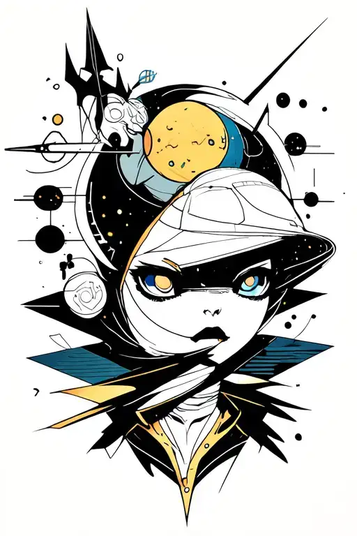 Luna from Helluva Boss and Ash Graven from Final Space tattoo design idea