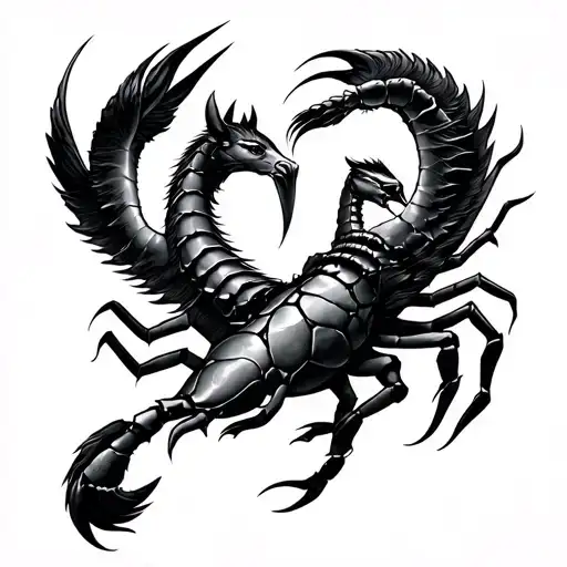 Sagittarius And Scorpio tattoo design idea