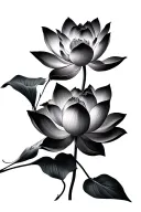 lotus flower blooming tattoo design idea