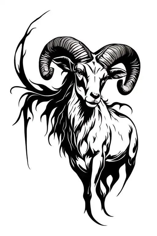 Aries ram tattoo design idea