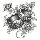 Couple Ring tattoo design idea