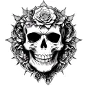 Skull Simon Ghost Riley tattoo design idea