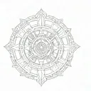 aztec calendar tattoo design idea