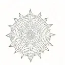 aztec calendar tattoo design idea