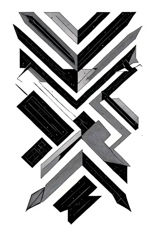 geometric arrows subtle nod to bisexual symbols  tattoo design idea