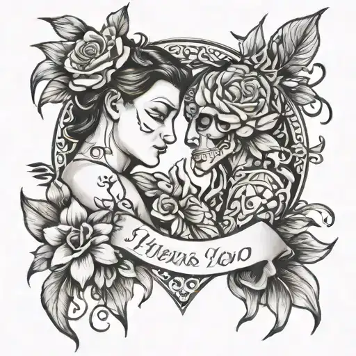 relationship love you tattoo design idea