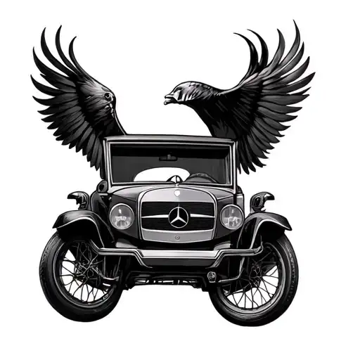 Mercedes Benz tattoo design idea