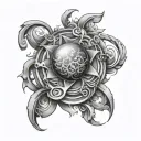 Nucleus tattoo design idea