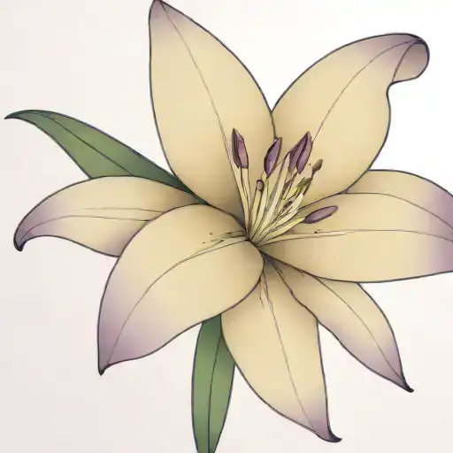 lily flower purple flowers tattoo design idea