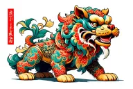 Foo dog tattoo design idea