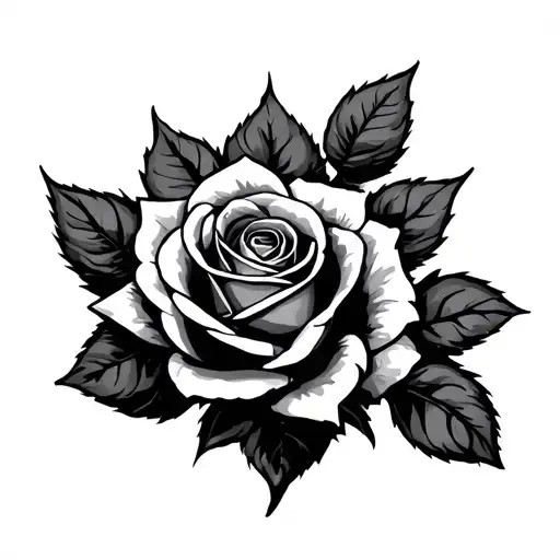 bully roses tattoo design idea