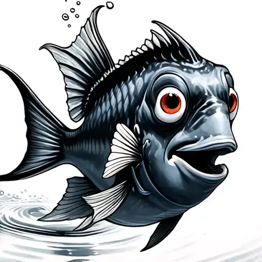 Dory the fish in water tattoo design idea