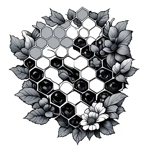 Honeycomb tattoo design idea