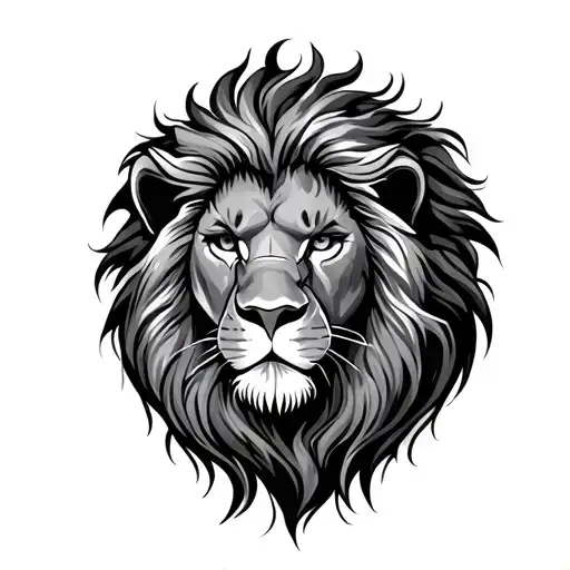 lion sin of pride tattoo design idea