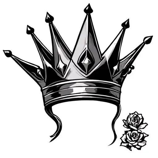 5 pointed crown   tattoo design idea