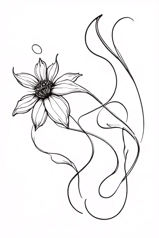 bit of flowers but also other things.very creative. very original. it hasto be wavy and curvy. it still has to be manly  tattoo design idea