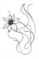 bit of flowers but also other things.very creative. very original. it hasto be wavy and curvy. it still has to be manly  tattoo design idea