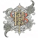 ambigram using lovers /enemies tattoo design idea