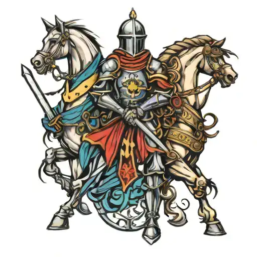 medieval knights  tattoo design idea