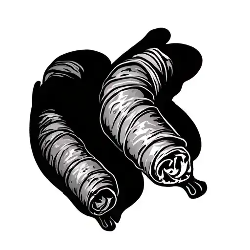 cannoli that says think cannoli tattoo design idea