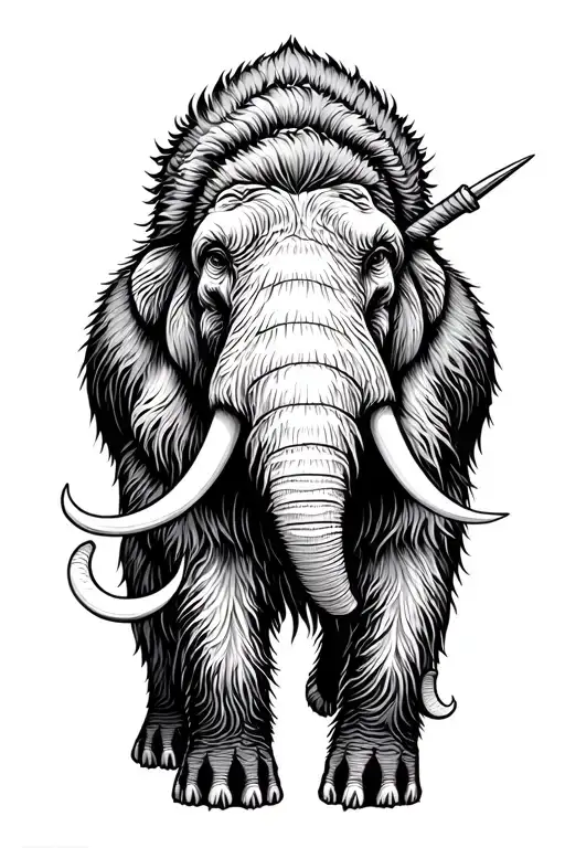 mammoth tattoo design idea