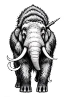 mammoth tattoo design idea