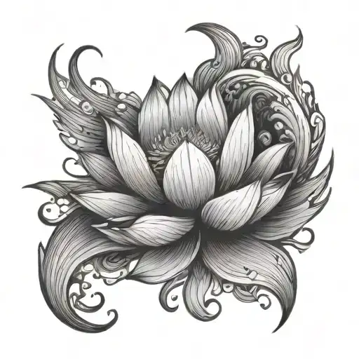 Lotus Phoenix tattoo design idea