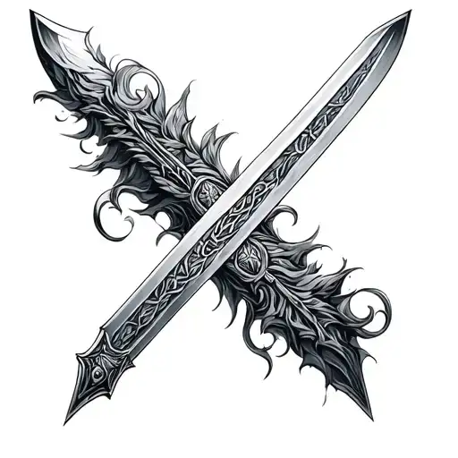 Jon Snow Sword tattoo design idea