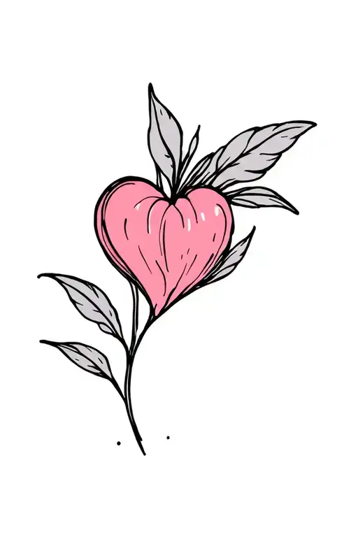 bleeding heart flower tattoo design idea