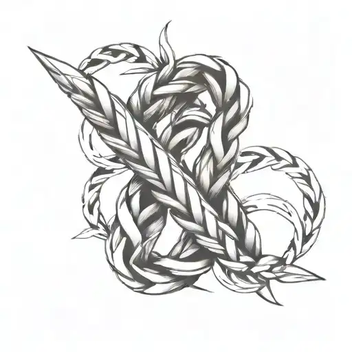 Chinese finger trap tattoo design idea