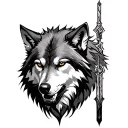 Witcher Wolf tattoo design idea