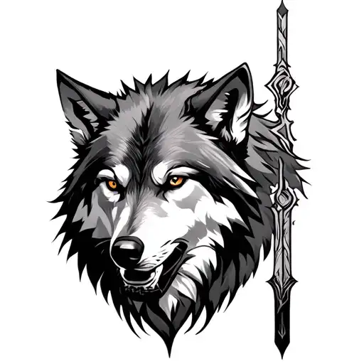 Witcher Wolf tattoo design idea