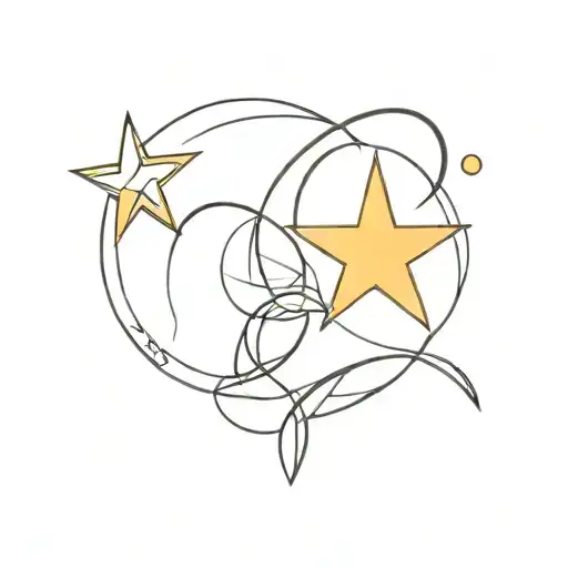 virgo, gemini and leo star sign intertwined tattoo design idea