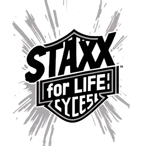 "STAXX for Life" Harley Davidson logo tattoo design idea