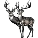 Buck And Doe tattoo design idea