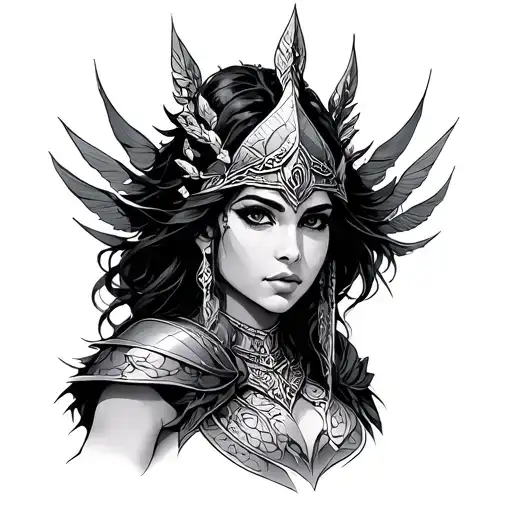 azte warrior princess tattoo design idea