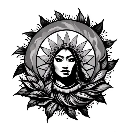Philippine Sun tattoo design idea