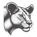 lioness queen tattoo design idea