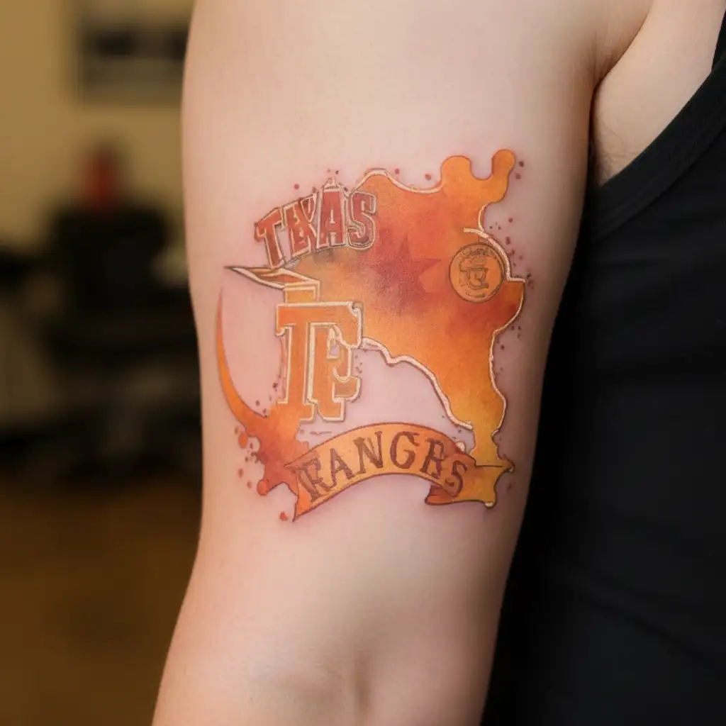 Texas rangers World Series tattoo design idea